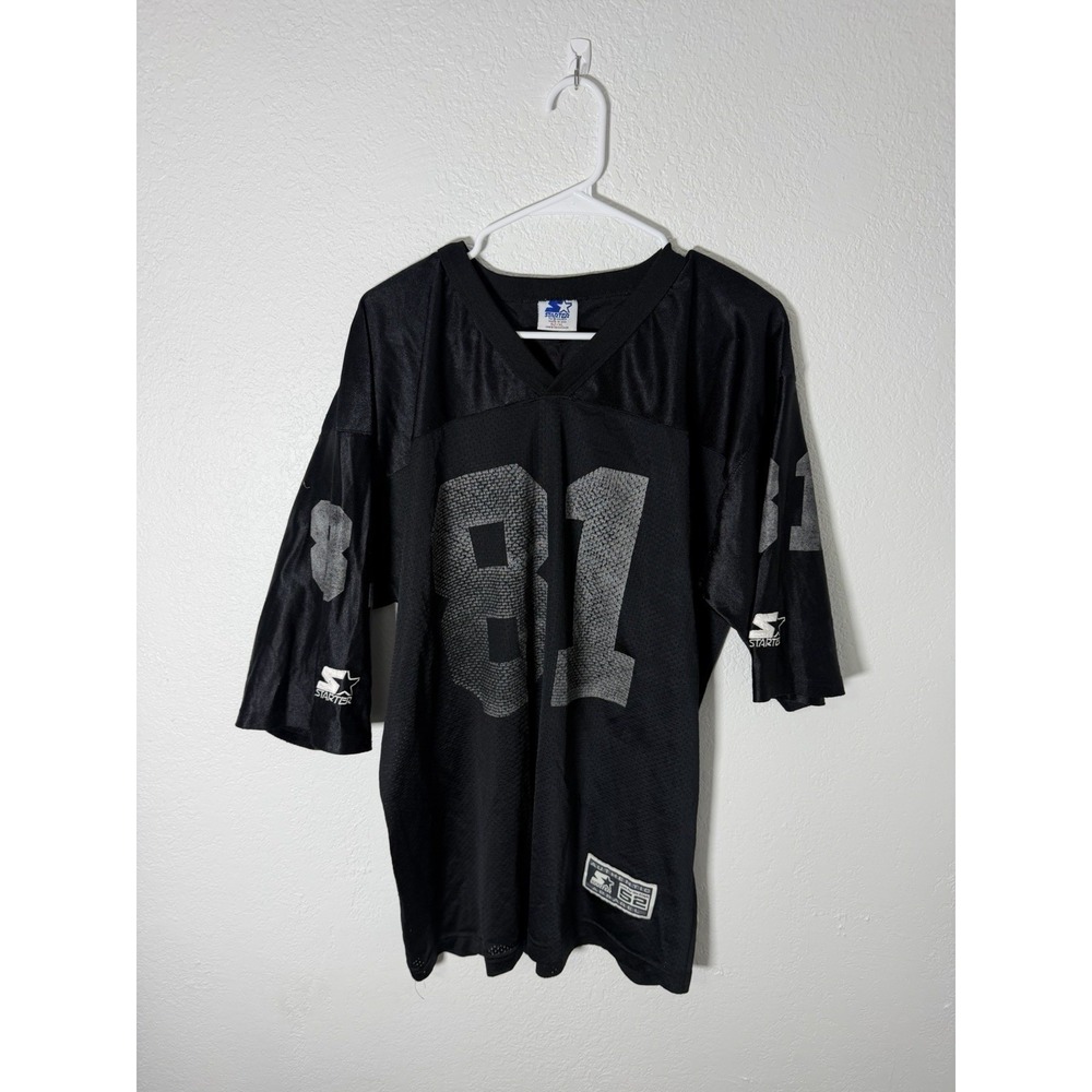 Vintage 90s Oakland Raiders Tim Brown Black Silver Football Jersey Mens 52 XL